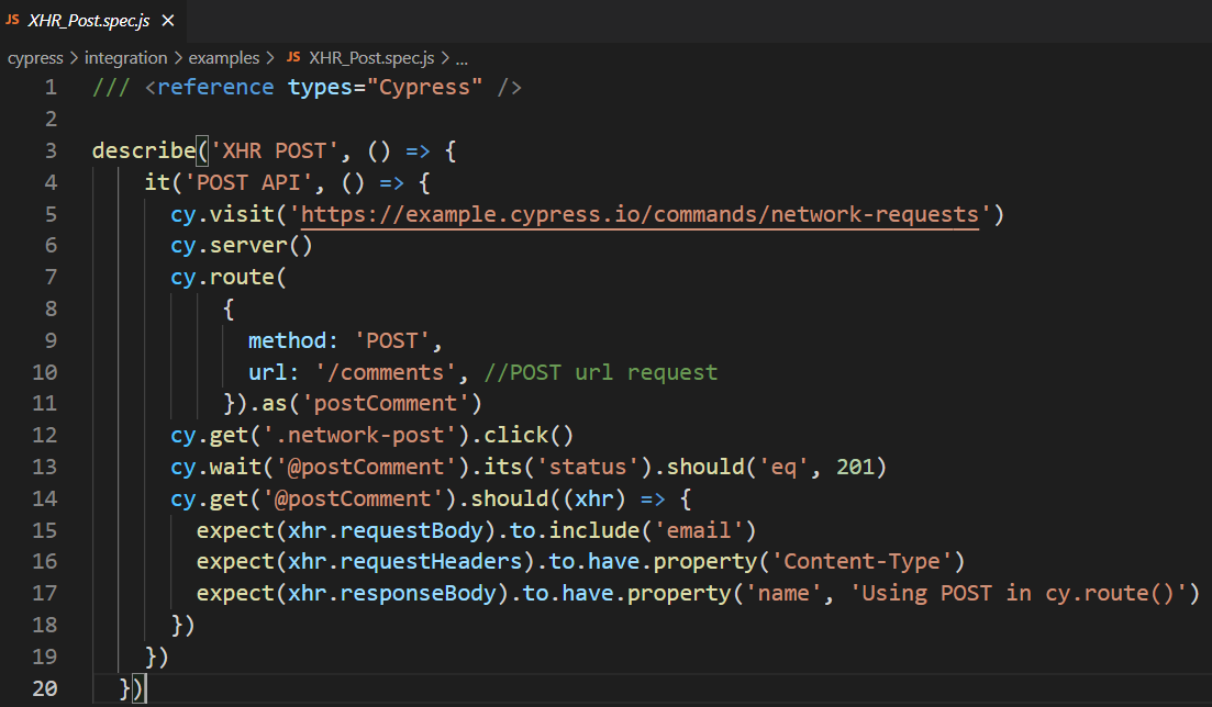 Mocking a response in Cypress and XHR properties validation