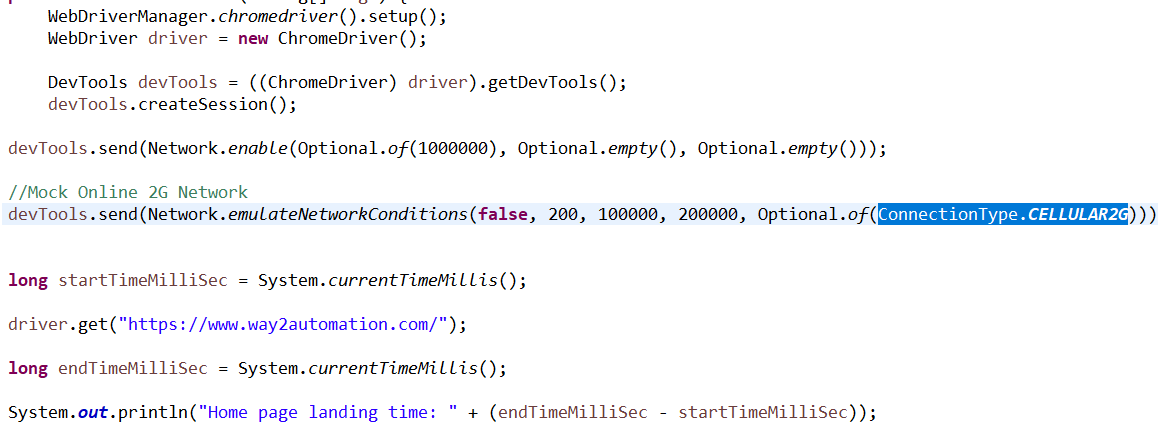 Mock 2g 3g 4g Wifi Network Using Chromedevtools - Way2automation